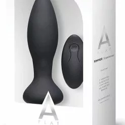 14,3 X 3,9 Cm Doc Johnson - A-Play - Rimmer - Experienced - Rechargeable Anal Plug Black -Akku Power -Gay Verkäufe 0300 11 bx