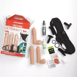 Doc Johnson Vac-U-Lock Dual Density Ultraskyn - Dildo Set - Flesh -Gay Verkäufe 1051 05 bx