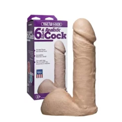 Doc Johnson 16 X 4 Cm Vac-U-Lock Realistic White Cock -Gay Verkäufe dildo20778 03 min