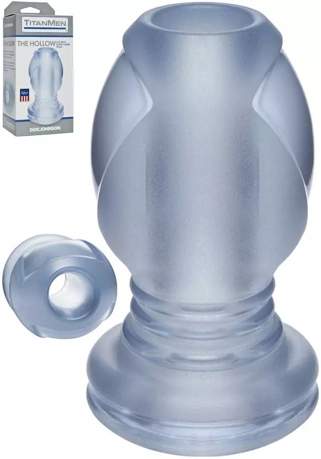 Doc Johnson 11,5 X 6,5 Cm Plug Titanmen The Hollow Clear - Tunnelplug 3 Doc Johnson 11,5 X 6,5 Cm Plug Titanmen The Hollow Clear - Tunnelplug