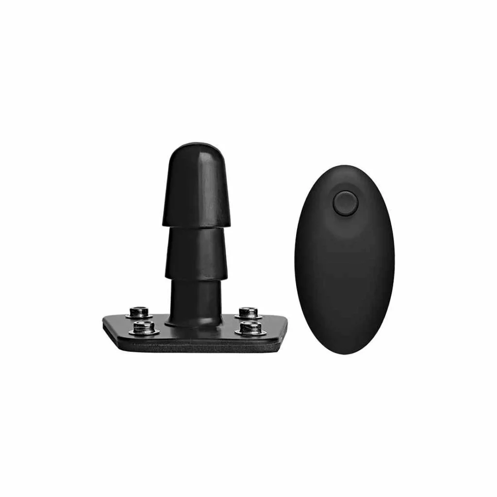 Doc Johnson - Vac-U-Lock Vibrating Plug With Wireless Remote - Black 3 Doc Johnson - Vac-U-Lock Vibrating Plug With Wireless Remote - Black